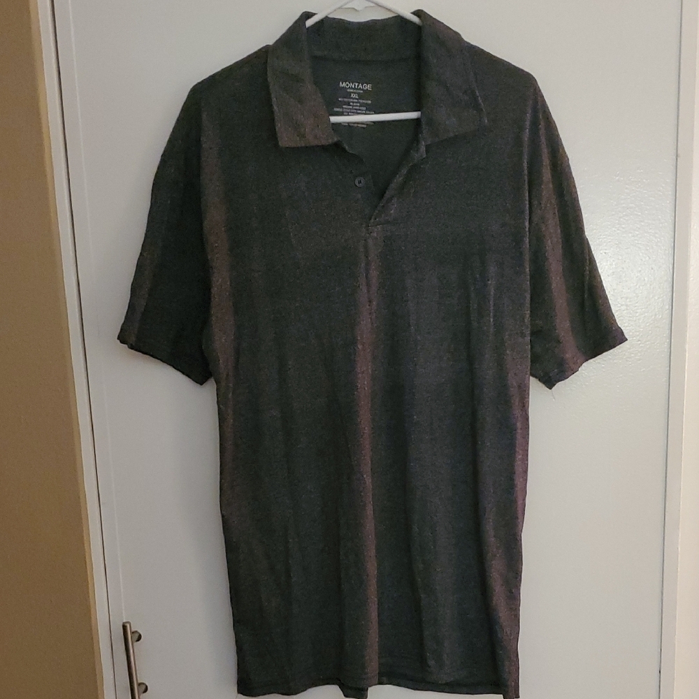 Montage by Mon Cheri Charcoal Polo Shirt